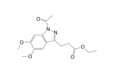1H-Indazole-3-propanoic acid, 1-acetyl-5,6-dimethoxy-, ethyl ester