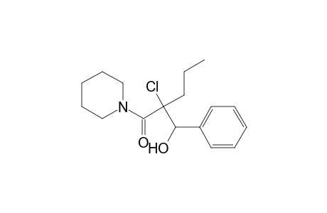 N-[2-Chloro-2-(hydroxybenzyl)pentanoyl]piperidine