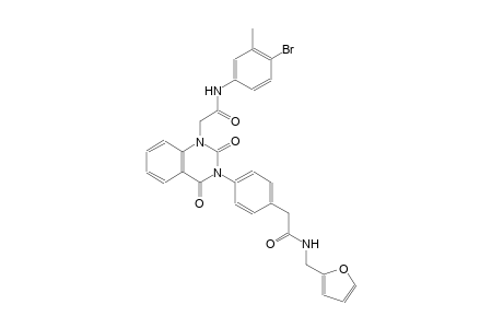 2-[4-(1-[2-(4-bromo-3-methylanilino)-2-oxoethyl]-2,4-dioxo-3(2H,4H)-quinazolinyl)phenyl]-N-(2-furylmethyl)acetamide