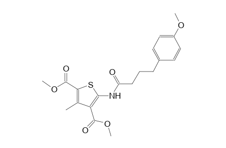 dimethyl 5-{[4-(4-methoxyphenyl)butanoyl]amino}-3-methyl-2,4-thiophenedicarboxylate