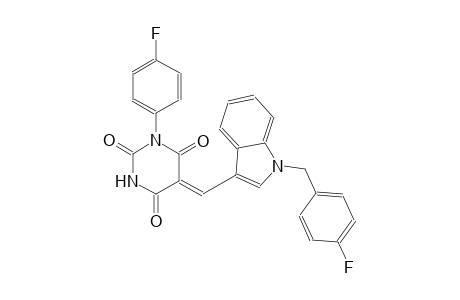 (5Z)-5-{[1-(4-fluorobenzyl)-1H-indol-3-yl]methylene}-1-(4-fluorophenyl)-2,4,6(1H,3H,5H)-pyrimidinetrione