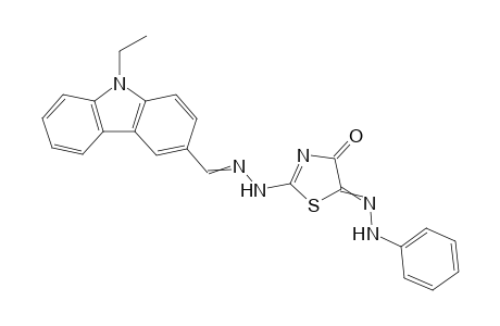 2-(((9-Ethyl-9H-carbazol-3-yl)methylene)hydrazono)-5-(2-phenylhydrazono)-thiazolidin-4-one