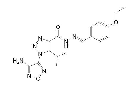 1-(4-amino-1,2,5-oxadiazol-3-yl)-N'-[(E)-(4-ethoxyphenyl)methylidene]-5-isopropyl-1H-1,2,3-triazole-4-carbohydrazide