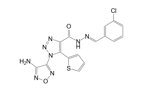 1-(4-amino-1,2,5-oxadiazol-3-yl)-N'-[(E)-(3-chlorophenyl)methylidene]-5-(2-thienyl)-1H-1,2,3-triazole-4-carbohydrazide
