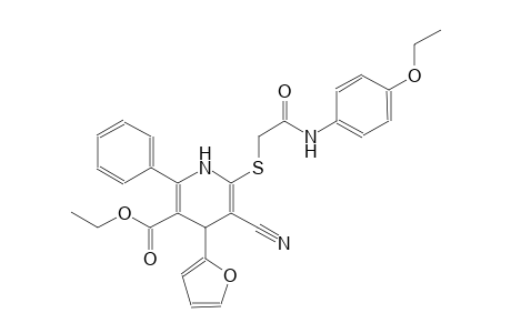 ethyl 5-cyano-6-{[2-(4-ethoxyanilino)-2-oxoethyl]sulfanyl}-4-(2-furyl)-2-phenyl-1,4-dihydro-3-pyridinecarboxylate
