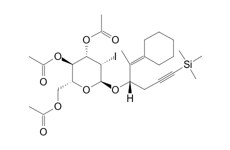 .alpha.-[4'(S),5'-Methyl-5'-Cyclohexylidene-1'-trimethylsilylpent-1'-yn-4'yl]-3,4,6-tri-O-acetyl-2-deoxy-2-iodo-D-mannopyranoside