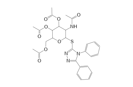 beta-D-glucopyranoside, 4,5-diphenyl-4H-1,2,4-triazol-3-yl 2-(acetylamino)-2-deoxy-1-thio-, 3,4,6-triacetate
