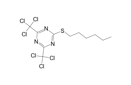 1,3,5-Triazine, 2-(hexylthio)-4,6-bis(trichloromethyl)-