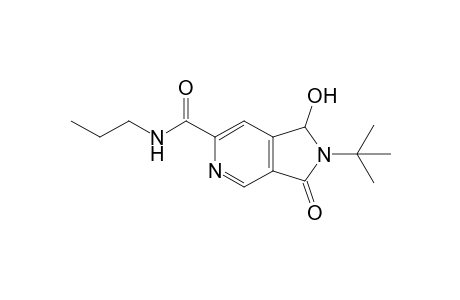 2-(1',1'-Dimethylethyl)-2,3-dihydro-1-hydroxy-N-propyl-3-oxo-1H-pyrrolo[3,4-c]pyridine-6-carboxamide