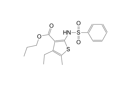 propyl 4-ethyl-5-methyl-2-[(phenylsulfonyl)amino]-3-thiophenecarboxylate