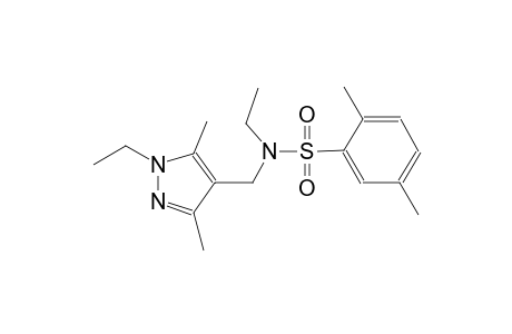 benzenesulfonamide, N-ethyl-N-[(1-ethyl-3,5-dimethyl-1H-pyrazol-4-yl)methyl]-2,5-dimethyl-