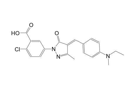 2-chloro-5-((4E)-4-{4-[ethyl(methyl)amino]benzylidene}-3-methyl-5-oxo-4,5-dihydro-1H-pyrazol-1-yl)benzoic acid
