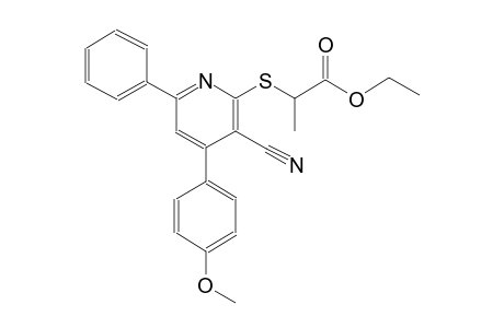 propanoic acid, 2-[[3-cyano-4-(4-methoxyphenyl)-6-phenyl-2-pyridinyl]thio]-, ethyl ester