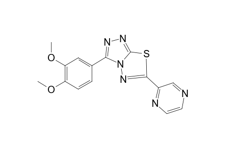 [1,2,4]Triazolo[3,4-b][1,3,4]thiadiazole, 3-(3,4-dimethoxyphenyl)-6-(2-pyrazinyl)-
