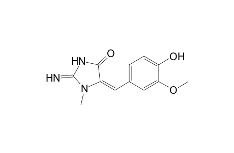 (5E)-2-amino-1-methyl-5-vanillylidene-2-imidazolin-4-one