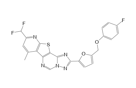 9-(difluoromethyl)-2-{5-[(4-fluorophenoxy)methyl]-2-furyl}-7-methylpyrido[3',2':4,5]thieno[2,3-e][1,2,4]triazolo[1,5-c]pyrimidine