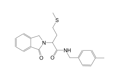 1H-isoindole-2-acetamide, 2,3-dihydro-N-[(4-methylphenyl)methyl]-alpha-[2-(methylthio)ethyl]-1-oxo-, (alpha~2~S)-