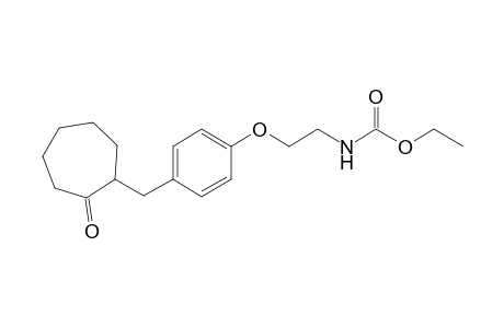 Ethyl N-[2-[4-[(2-oxidanylidenecycloheptyl)methyl]phenoxy]ethyl]carbamate