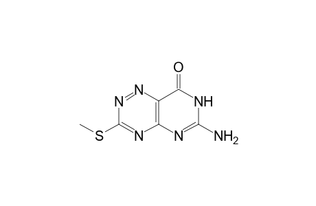 3-(methylthio)-6-amino-8-oxo-7,8-dihydropyrimido[4,5-e]-1,2,4-triazine