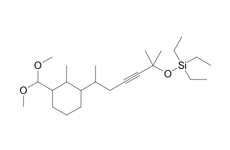 5-(Dimethoxymethyl)-6-methyl-1-[1,5-dimethyl-5-(triethylsilyloxy)hex-3-yn-1-yl]cyclohexane