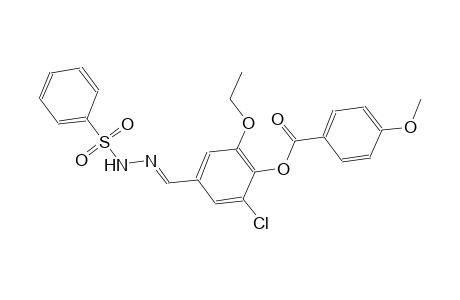 2-chloro-6-ethoxy-4-{(E)-[(phenylsulfonyl)hydrazono]methyl}phenyl 4-methoxybenzoate