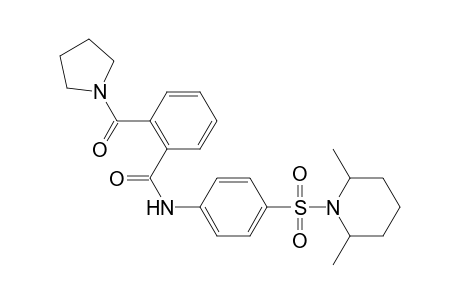 N-[4-(2,6-dimethylpiperidin-1-yl)sulfonylphenyl]-2-(pyrrolidine-1-carbonyl)benzamide