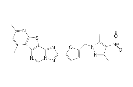 2-{5-[(3,5-dimethyl-4-nitro-1H-pyrazol-1-yl)methyl]-2-furyl}-7,9-dimethylpyrido[3',2':4,5]thieno[2,3-e][1,2,4]triazolo[1,5-c]pyrimidine