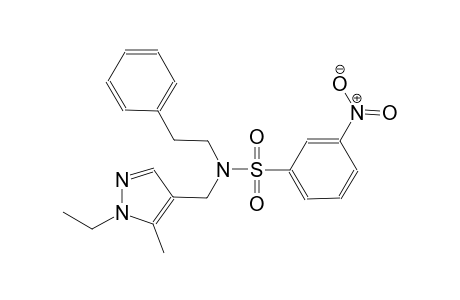 benzenesulfonamide, N-[(1-ethyl-5-methyl-1H-pyrazol-4-yl)methyl]-3-nitro-N-(2-phenylethyl)-
