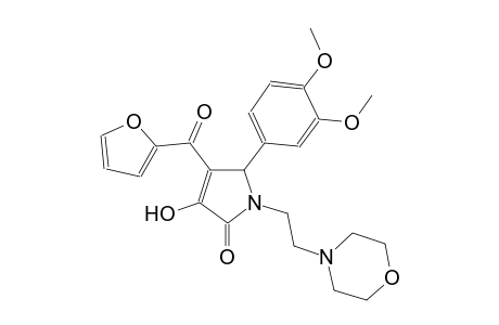 5-(3,4-dimethoxyphenyl)-4-(2-furoyl)-3-hydroxy-1-[2-(4-morpholinyl)ethyl]-1,5-dihydro-2H-pyrrol-2-one