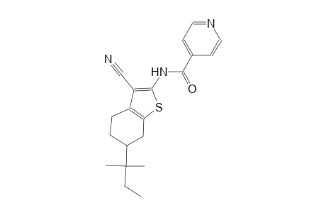N-(3-cyano-6-tert-pentyl-4,5,6,7-tetrahydro-1-benzothien-2-yl)isonicotinamide