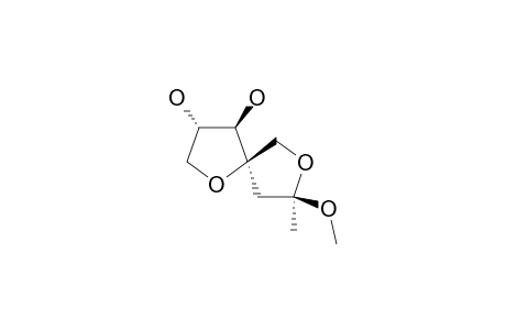 (3R,4S,5S,8R)-8-METHOXY-8-METHYL-1,7-DIOXASPIRO-[4.4]-NONANE-3,4-DIOL