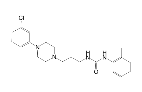 urea, N-[3-[4-(3-chlorophenyl)-1-piperazinyl]propyl]-N'-(2-methylphenyl)-