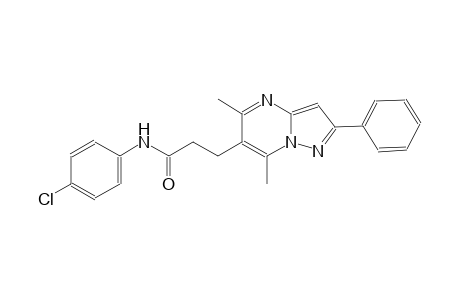 pyrazolo[1,5-a]pyrimidine-6-propanamide, N-(4-chlorophenyl)-5,7-dimethyl-2-phenyl-