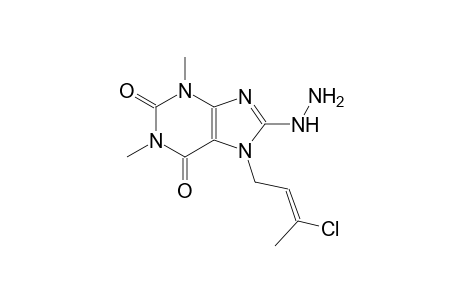 7-[(2E)-3-chloro-2-butenyl]-8-hydrazino-1,3-dimethyl-3,7-dihydro-1H-purine-2,6-dione