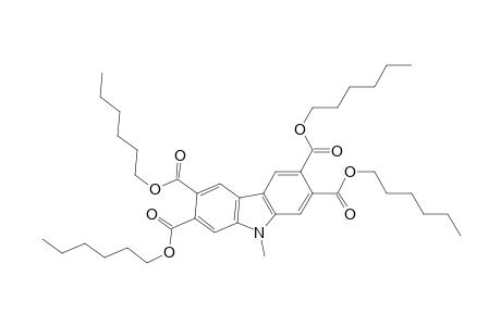 Tetrahexyl-9-methyl-9H-carbazole-2,3,6,7-tetracarboxylate
