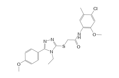 N-(4-chloro-2-methoxy-5-methylphenyl)-2-{[4-ethyl-5-(4-methoxyphenyl)-4H-1,2,4-triazol-3-yl]sulfanyl}acetamide