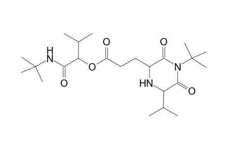 3-(4-Butyl-6-isopropyl-3,5-dioxo-piperazin-2-yl)-propionic acid 1-tert-butylcarbamoyl-2-methyl-propyl ester