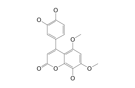 8,3',4'-TRIHYDROXY-5,7-DIMETHOXY-4-PHENYLCOUMARIN