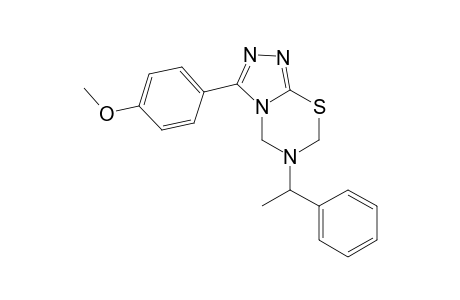5-(4'-Methoxyphenyl)triazolo[3,4-b]-3.alpha.-(phenylethyl)-2,4-dihydro-(2H)-1,3,5-thiadiazine
