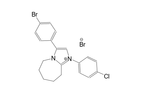 3-(4-bromophenyl)-1-(4-chlorophenyl)-6,7,8,9-tetrahydro-5H-imidazo[1,2-a]azepin-1-ium bromide