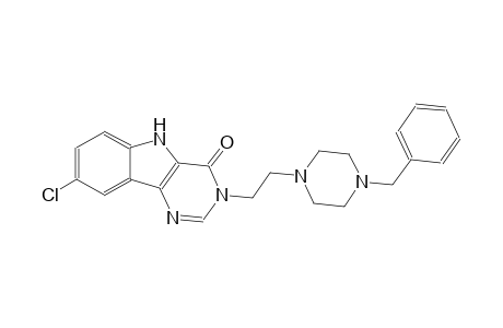 4H-pyrimido[5,4-b]indol-4-one, 8-chloro-3,5-dihydro-3-[2-[4-(phenylmethyl)-1-piperazinyl]ethyl]-