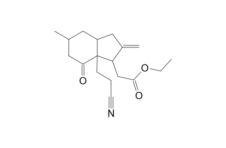 Ethyl (1SR,3aSR,5RS,7aSR)-7a-(2-cyanoethyl)octahydro-5-methyl-2-methylene-7-oxo-1H-indene-1-acetate