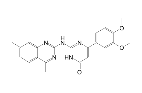 4(3H)-pyrimidinone, 6-(3,4-dimethoxyphenyl)-2-[(4,7-dimethyl-2-quinazolinyl)amino]-