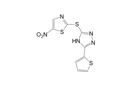 5-nitro-2-{[5-(2-thienyl)-4H-1,2,4-triazol-3-yl]thio}thiazole