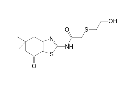 N-(5,5-dimethyl-7-oxo-4,5,6,7-tetrahydro-1,3-benzothiazol-2-yl)-2-[(2-hydroxyethyl)sulfanyl]acetamide