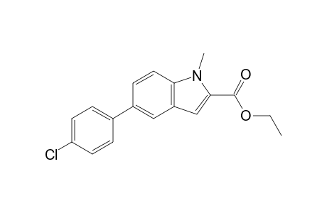 5-(4-Chlorophenyl)-1-methyl-2-indolecarboxylic acid ethyl ester