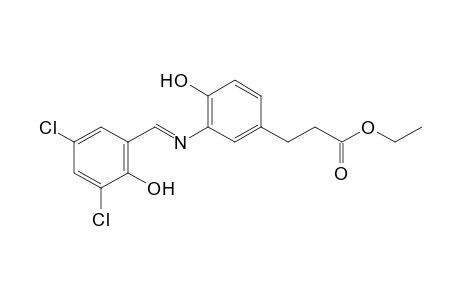 3-[(3,5-dichlorosalicylidene)amino]-4-hydroxyhydrocinnamic acid, ethyl ester