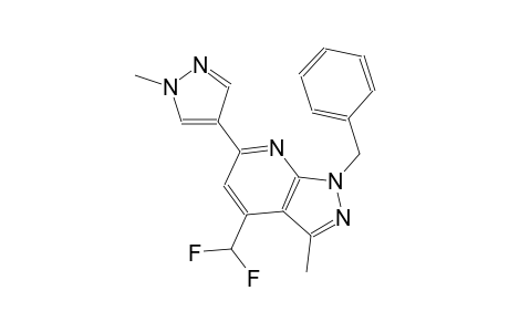 1H-pyrazolo[3,4-b]pyridine, 4-(difluoromethyl)-3-methyl-6-(1-methyl-1H-pyrazol-4-yl)-1-(phenylmethyl)-