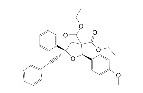 Diethyl 2-(4-methoxyphenyl)-5-phenyl-5-(phenylethynyl)oxolane-3,3-dicarboxylate