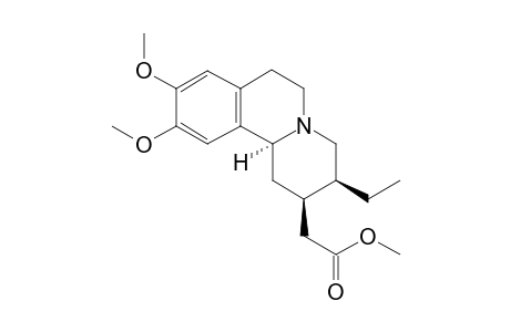 Methyl Ester of 2,3-(R,S)-11b-(S)-(3-ethyl-9,10-dimethoxy-1,3,4,6,7,11b-hexahydro-2H-pyrido[2,1-a]isoquinoline-2-yl)acetic acid